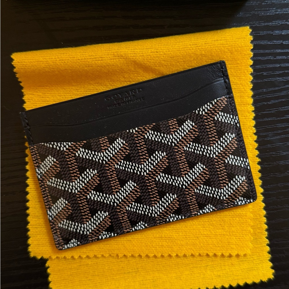 Goyard Black and Tan Card Holder